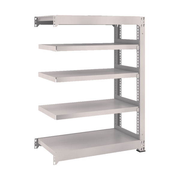 TRUSCO スチールラック M3型中量棚 900×471×H1200 5段 連結 ネオグレー M3-4355B NG 1セット(1個)（直送品）