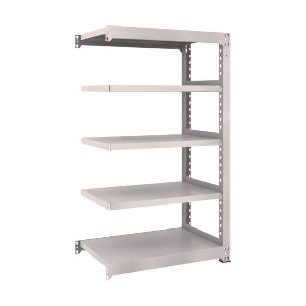 TRUSCO スチールラック M3型中量棚 900×571×H1500 5段 連結 ネオグレー M3-5365B NG 1セット(1個)（直送品）