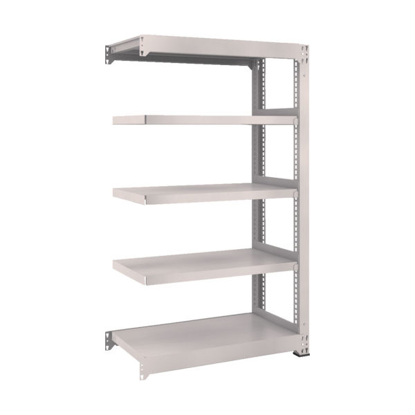 TRUSCO スチールラック M3型中量棚 900×471×H1500 5段 連結 ネオグレー M3-5355B NG 1セット(1個)（直送品）