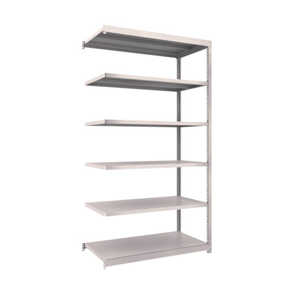 TRUSCO スチールラック M1.5型軽中量棚 1160×595×H2100 6段連結 ネオグレー M1.5-7466B NG（直送品）