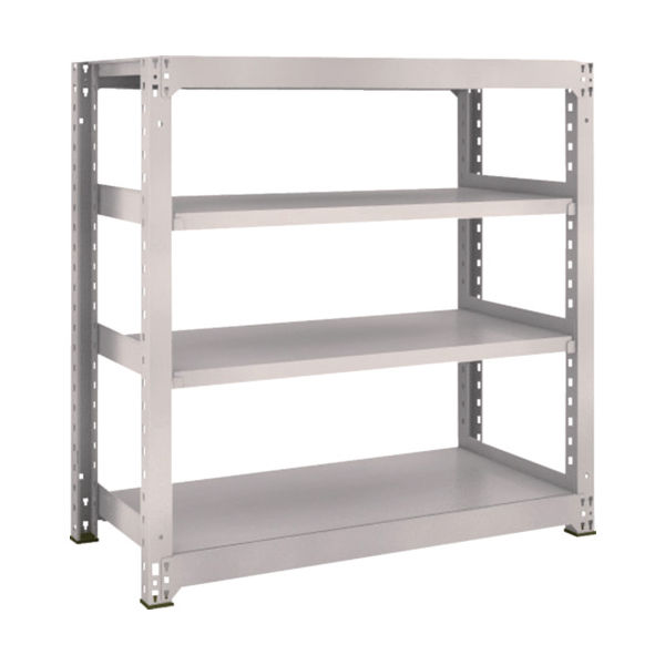 TRUSCO スチールラック M3型中量棚 1200×571×H1200 4段 単体 ネオグレー M3-4464 NG 1セット(1個)（直送品）