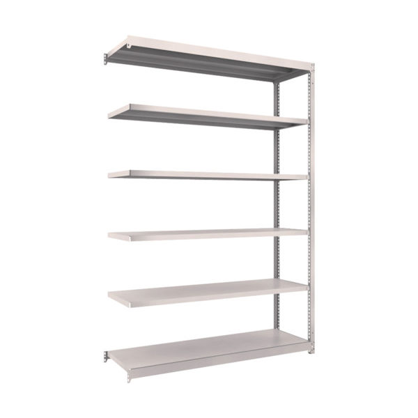 TRUSCO スチールラック M1.5型軽中量棚 1460×445×H2100 6段連結 ネオグレー M1.5-7546B NG（直送品）