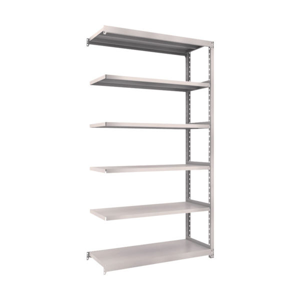 TRUSCO スチールラック M2型軽中量棚 1160×450×H2100 6段 連結 ネオグレー M2-7446B NG 1セット(1個)（直送品）