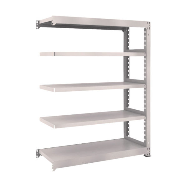 TRUSCO スチールラック M3型中量棚 1200×471×H1500 5段 連結 ネオグレー M3-5455B NG 1セット(1個)（直送品）