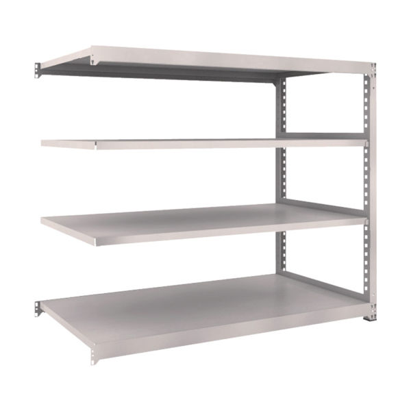 TRUSCO スチールラック M3型中量棚 1800×921×H1500 4段 連結 ネオグレー M3-5694B NG 1セット(1個)（直送品）
