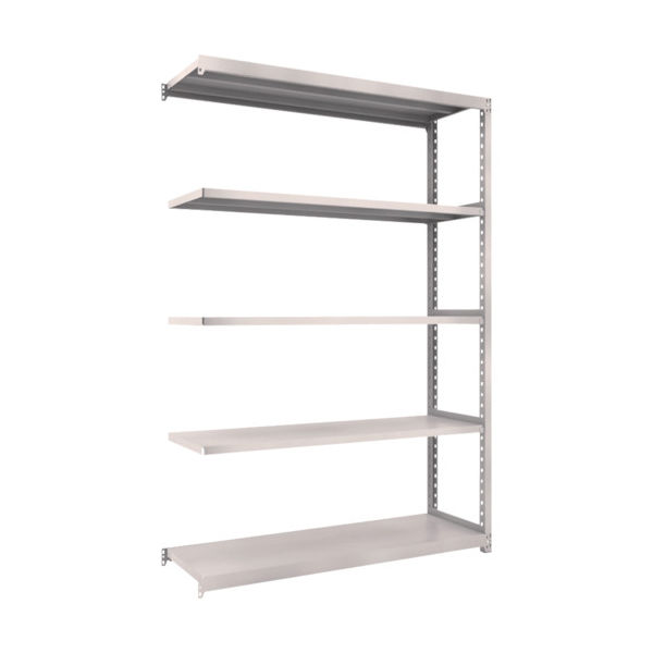 TRUSCO スチールラック M2型軽中量棚 1460X450XH2100 5段 連結 ネオグレー M2-7545B NG 1セット(1個)（直送品）