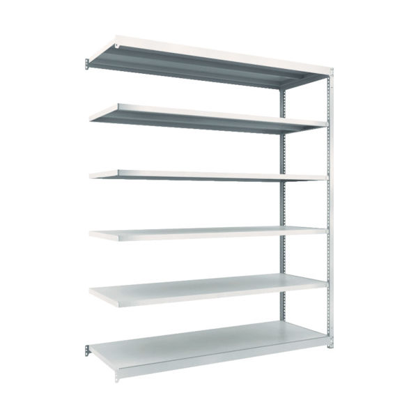 TRUSCO スチールラック M1.5型軽中量棚 1760×595×H2100 6段連結 ネオグレー M1.5-7666B NG（直送品）