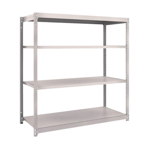TRUSCO スチールラック M1.5型軽中量棚 1460×595×H1500 4段単体 ネオグレー M1.5-5564 NG（直送品）