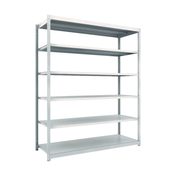 TRUSCO スチールラック M1.5型軽中量棚 1760×595×H2100 6段単体 ネオグレー M1.5-7666 NG（直送品）