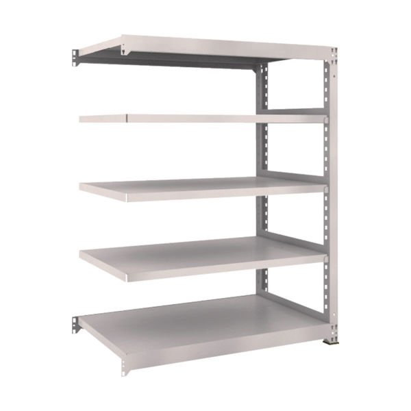 TRUSCO スチールラック M3型中量棚 1200×721×H1500 5段 連結 ネオグレー M3-5475B NG 1セット(1個)（直送品）