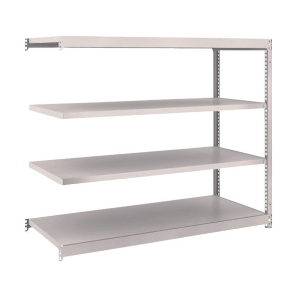 TRUSCO スチールラック M1.5型軽中量棚 1460×595×H1200 4段連結 ネオグレー M1.5-4564B NG（直送品）