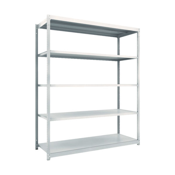 TRUSCO スチールラック M1.5型軽中量棚 1760X595XH2100 5段単体 ネオグレー M1.5-7665 NG（直送品）