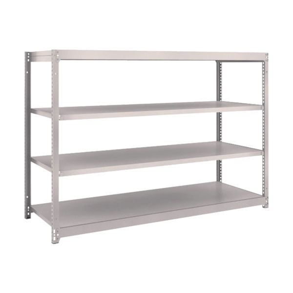 TRUSCO スチールラック M1.5型軽中量棚 1760×595×H1200 4段単体 ネオグレー M1.5-4664 NG（直送品）