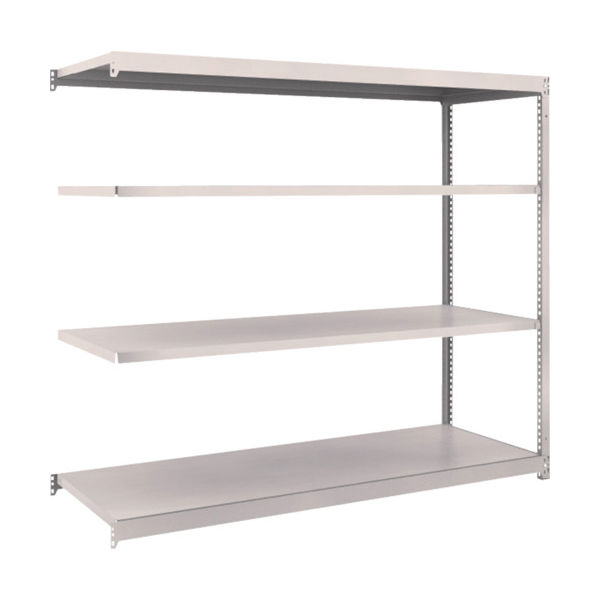 TRUSCO スチールラック M1.5型軽中量棚 1760×595×H1500 4段連結 ネオグレー M1.5-5664B NG（直送品）