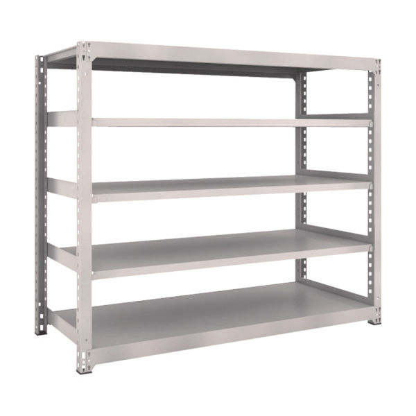 TRUSCO スチールラック M3型中量棚 1800×721×H1500 5段 単体 ネオグレー M3-5675 NG 1セット(1個)（直送品）