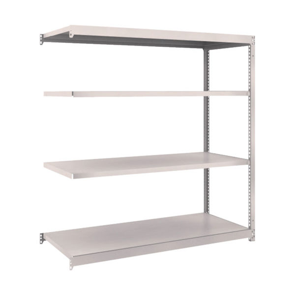 TRUSCO スチールラック M1.5型軽中量棚 1460×595×H1500 4段連結 ネオグレー M1.5-5564B NG（直送品）