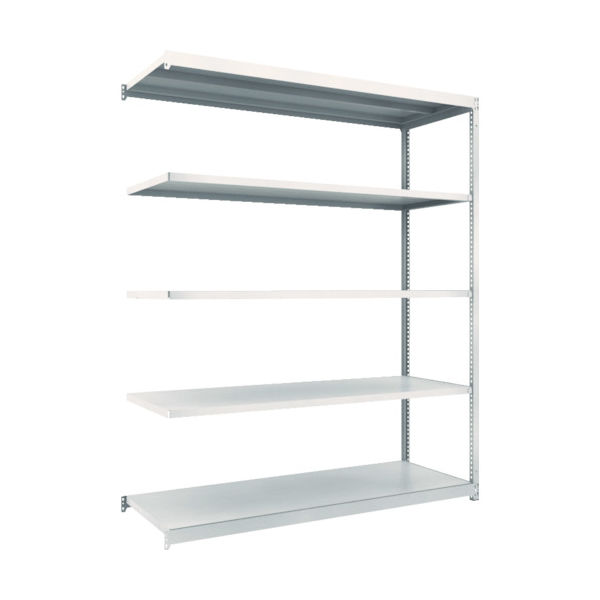 TRUSCO スチールラック M1.5型軽中量棚 1760X595XH2100 5段連結 ネオグレー M1.5-7665B NG（直送品）