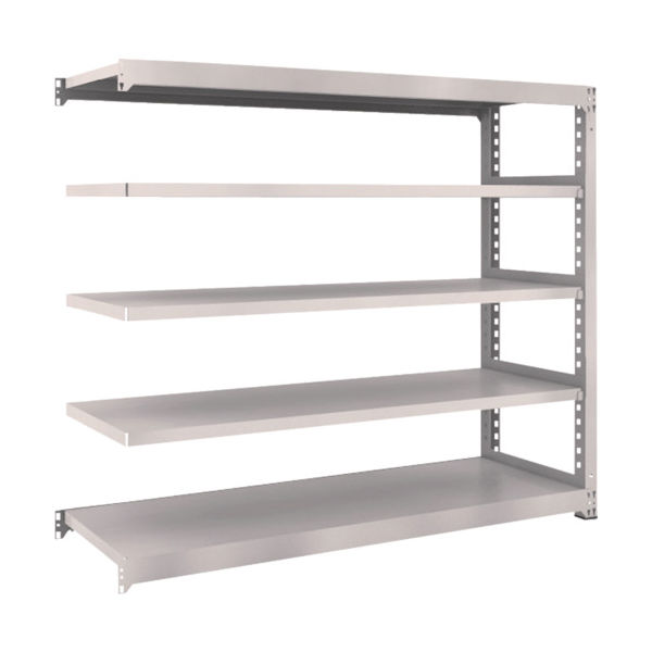 TRUSCO スチールラック M3型中量棚 1800×571×H1500 5段 連結 ネオグレー M3-5665B NG 1セット(1個)（直送品）