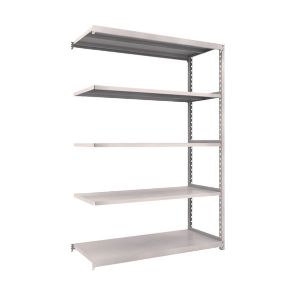 TRUSCO スチールラック M2型軽中量棚 1460X600XH2100 5段 連結 ネオグレー M2-7565B NG 1セット(1個)（直送品）