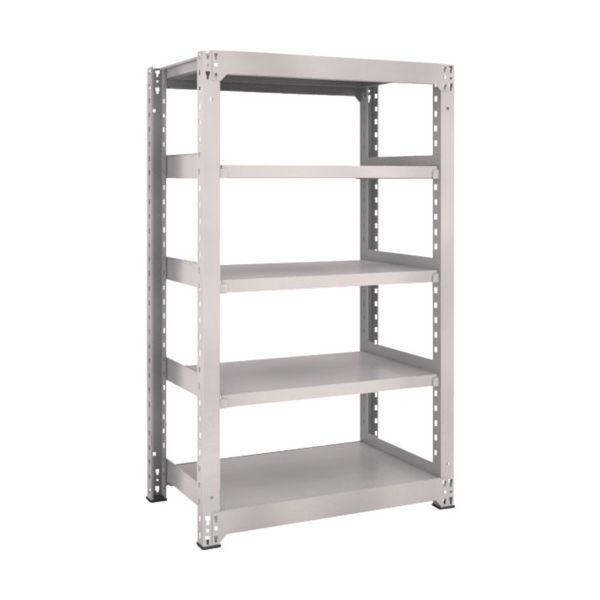 TRUSCO スチールラック M3型中量棚 900×571×H1500 5段 単体 ネオグレー M3-5365 NG 1セット(1個)（直送品）