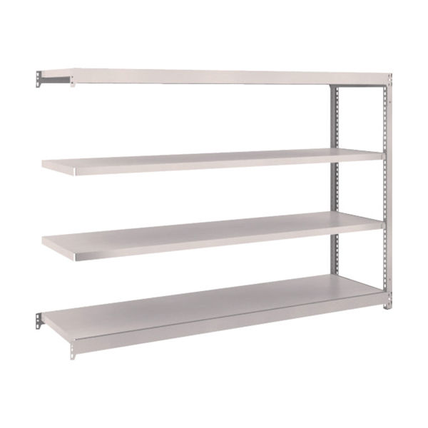 TRUSCO スチールラック M1.5型軽中量棚 1760×445×H1200 4段連結 ネオグレー M1.5-4644B NG（直送品）