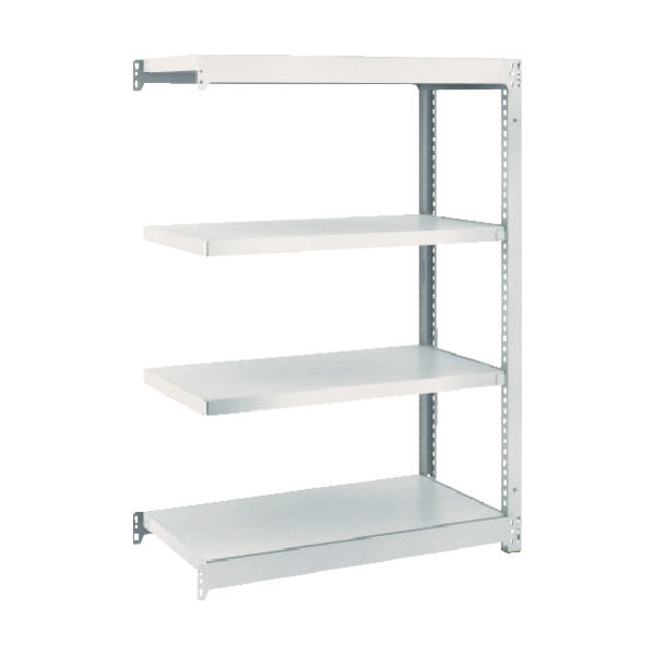 TRUSCO スチールラック M1.5型軽中量棚 860×445×H1200 4段連結 ネオグレー M1.5-4344B NG（直送品）