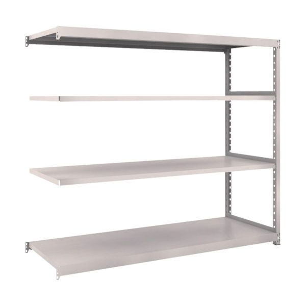 TRUSCO スチールラック M2型軽中量棚 1760×600×H1500 4段 連結 ネオグレー M2-5664B NG 1セット(1個)（直送品）