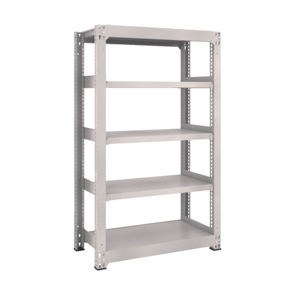 TRUSCO スチールラック M3型中量棚 900×471×H1500 5段 単体 ネオグレー M3-5355 NG 1セット(1個)（直送品）