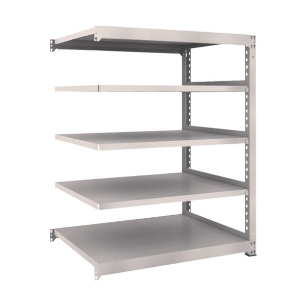 TRUSCO スチールラック M3型中量棚 1200×921×H1500 5段 連結 ネオグレー M3-5495B NG 1セット(1個)（直送品）