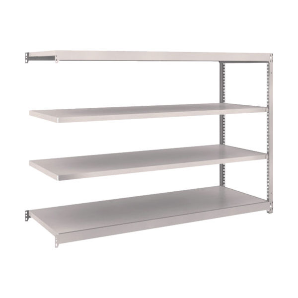TRUSCO スチールラック M1.5型軽中量棚 1760×595×H1200 4段連結 ネオグレー M1.5-4664B NG（直送品）