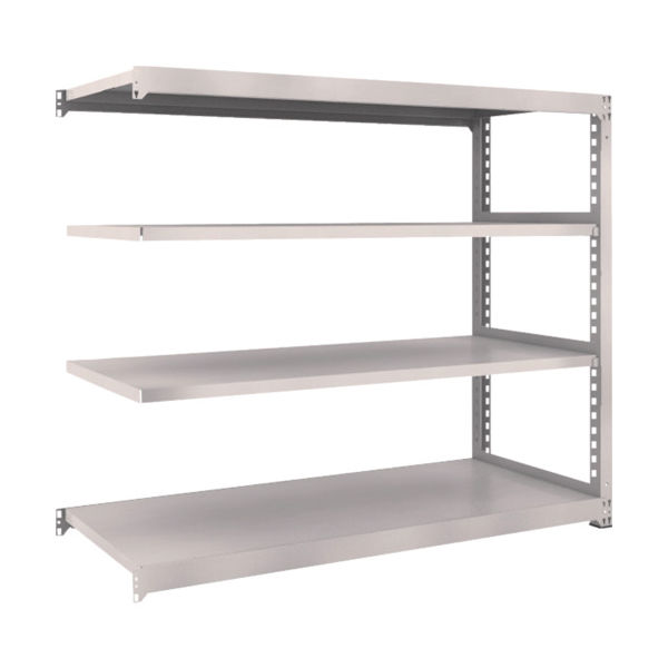 TRUSCO スチールラック M3型中量棚 1800×721×H1500 4段 連結 ネオグレー M3-5674B NG 1セット(1個)（直送品）