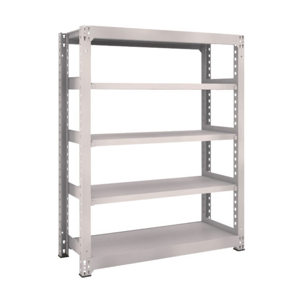 TRUSCO スチールラック M5型中量棚 1200×471×H1500 5段 単体 ネオグレー M5-5455 NG 1台(1個)（直送品）