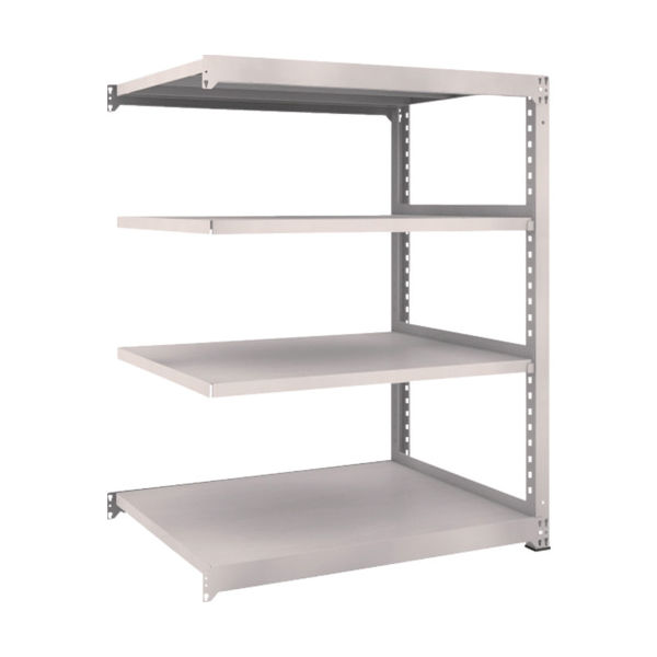 TRUSCO スチールラック M5型中量棚 1200×921×H1500 4段 連結 ネオグレー M5-5494B NG 1台(1個)（直送品）