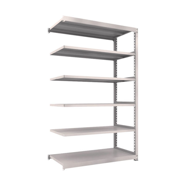 TRUSCO スチールラック M3型中量棚 1500×721×H2400 6段 連結 ネオグレー M3-8576B NG 1セット(1個)（直送品）