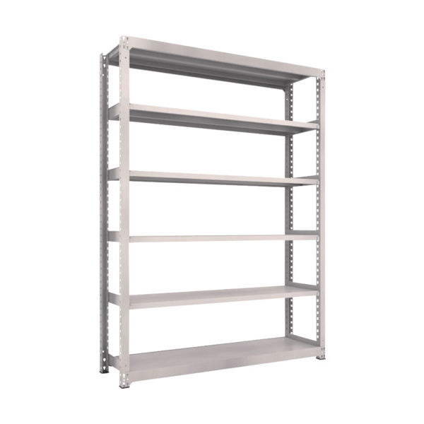 TRUSCO スチールラック M3型中量棚 1800×471×H2400 6段 単体 ネオグレー M3-8656 NG 1セット(1個)（直送品）