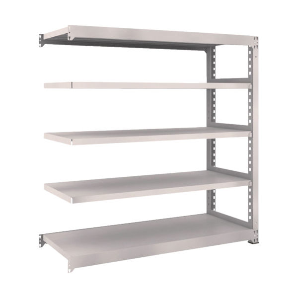 TRUSCO スチールラック M5型中量棚 1500×571×H1500 5段 連結 ネオグレー M5-5565B NG 1台(1個)（直送品）