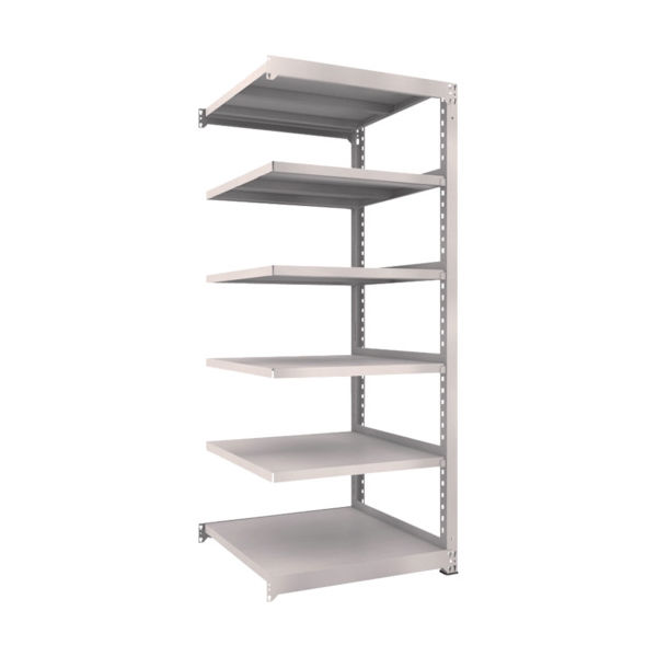 TRUSCO スチールラック M5型中量棚 900×921×H2100 6段 連結 ネオグレー M5-7396B NG 1台(1個)（直送品）