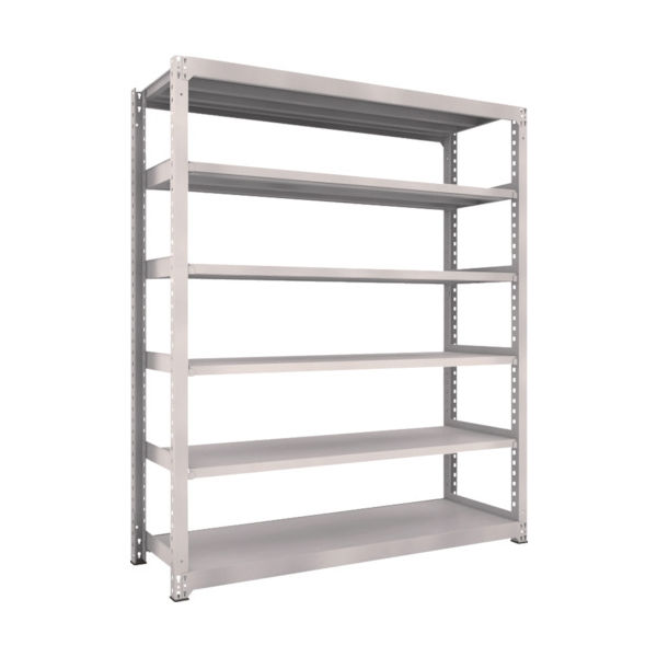 TRUSCO スチールラック M5型中量棚 1800×571×H2100 6段 単体 ネオグレー M5-7666 NG 1台(1個)（直送品）