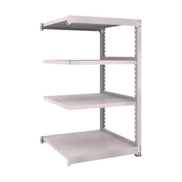 TRUSCO スチールラック M5型中量棚 900×921×H1500 4段 連結 ネオグレー M5-5394B NG 1台(1個)（直送品）