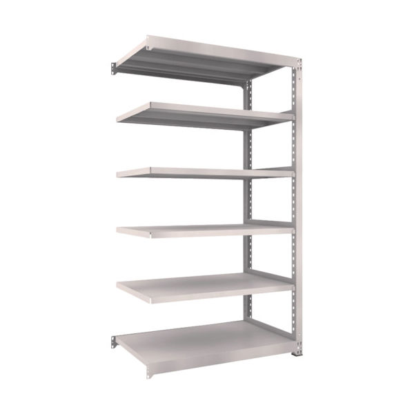 TRUSCO スチールラック M5型中量棚 1200×721×H2100 6段 連結 ネオグレー M5-7476B NG 1台(1個)（直送品）