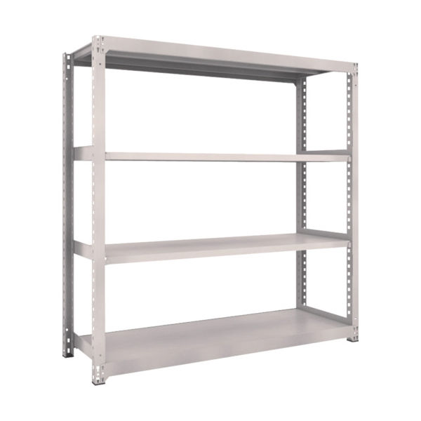 TRUSCO スチールラック M3型中量棚 1800×571×H1800 4段 単体 ネオグレー M3-6664 NG 1セット(1個)（直送品）