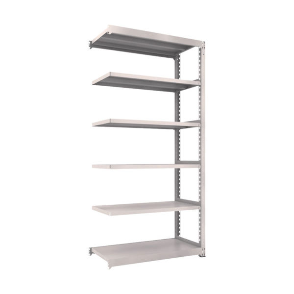 TRUSCO スチールラック M3型中量棚 1200×571×H2400 6段 連結 ネオグレー M3-8466B NG 1セット(1個)（直送品）
