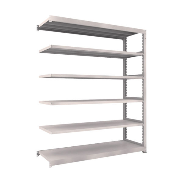 TRUSCO スチールラック M5型中量棚 1800×571×H2100 6段 連結 ネオグレー M5-7666B NG 1台(1個)（直送品）