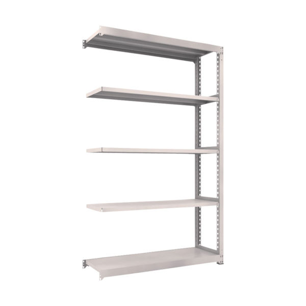 TRUSCO スチールラック M3型中量棚 1500X471XH2400 5段 連結 ネオグレー M3-8555B NG 1台(1個)（直送品）