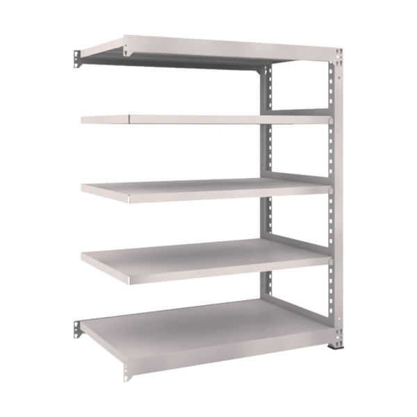 TRUSCO スチールラック M5型中量棚 1200×721×H1500 5段 連結 ネオグレー M5-5475B NG 1台(1個)（直送品）