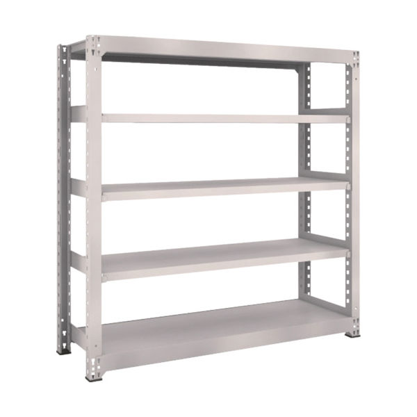 TRUSCO スチールラック M5型中量棚 1500×471×H1500 5段 単体 ネオグレー M5-5555 NG 1台(1個)（直送品）