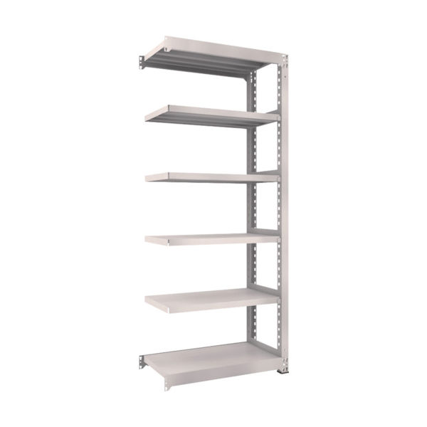 TRUSCO スチールラック M5型中量棚 900×471×H2100 6段 連結 ネオグレー M5-7356B NG 1台(1個)（直送品）