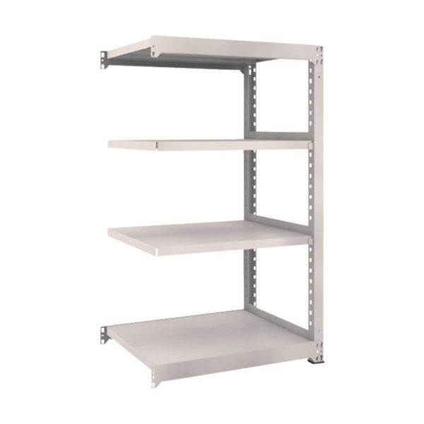 TRUSCO スチールラック M5型中量棚 900×721×H1500 4段 連結 ネオグレー M5-5374B NG 1台(1個)（直送品）