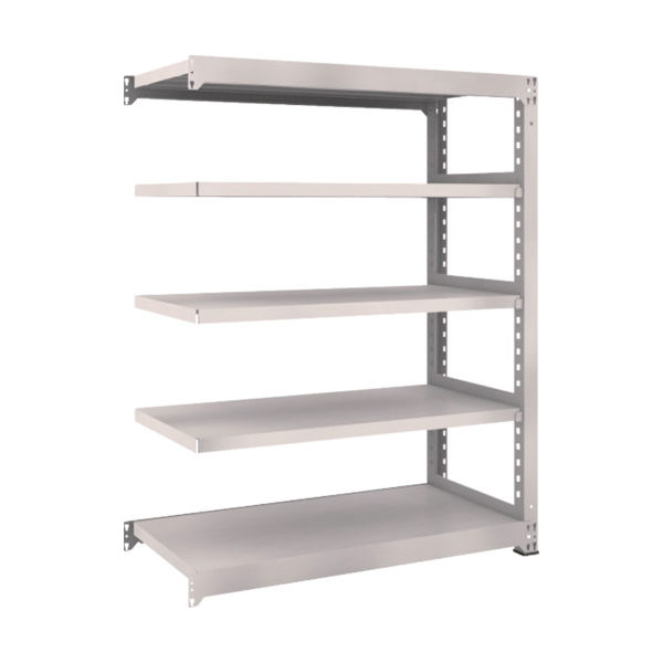 TRUSCO スチールラック M5型中量棚 1200×571×H1500 5段 連結 ネオグレー M5-5465B NG 1台(1個)（直送品）