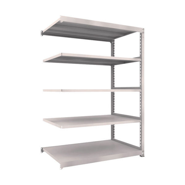 TRUSCO スチールラック M5型中量棚 1500X921XH2100 5段 連結 ネオグレー M5-7595B NG 1台(1個)（直送品）